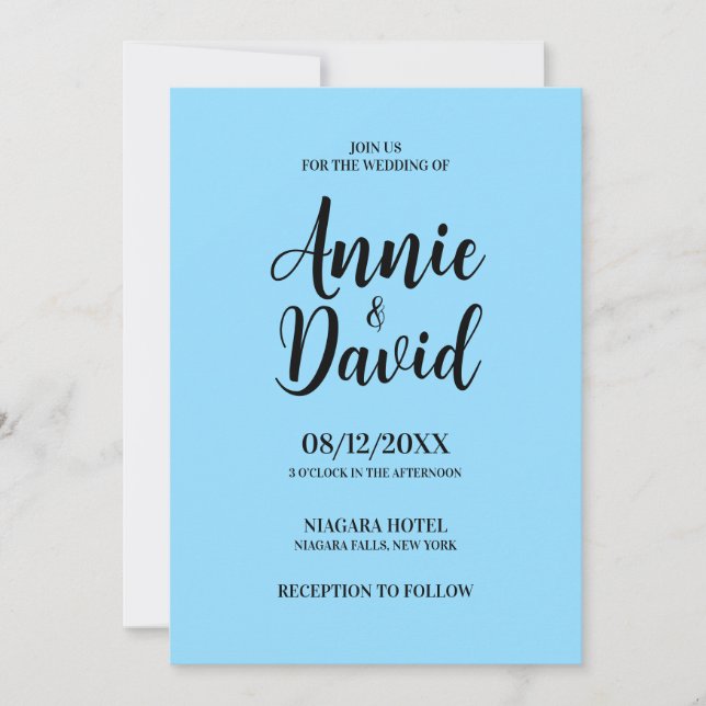 Invitación Crear su propio Boda personalizado (Anverso)