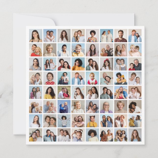 Invitación Crear su propio Collage de fotos 64 (Anverso)