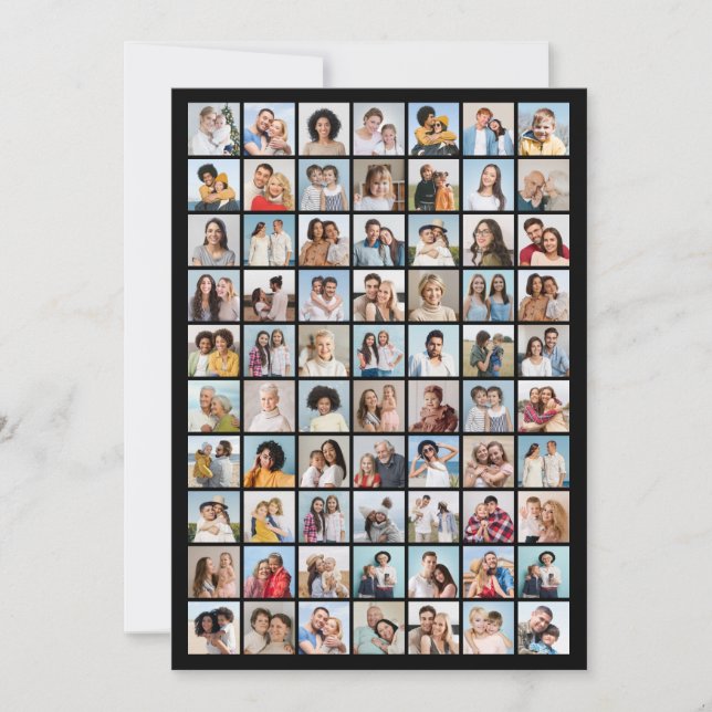 Invitación Crear su propio Collage de fotos 70 (Anverso)