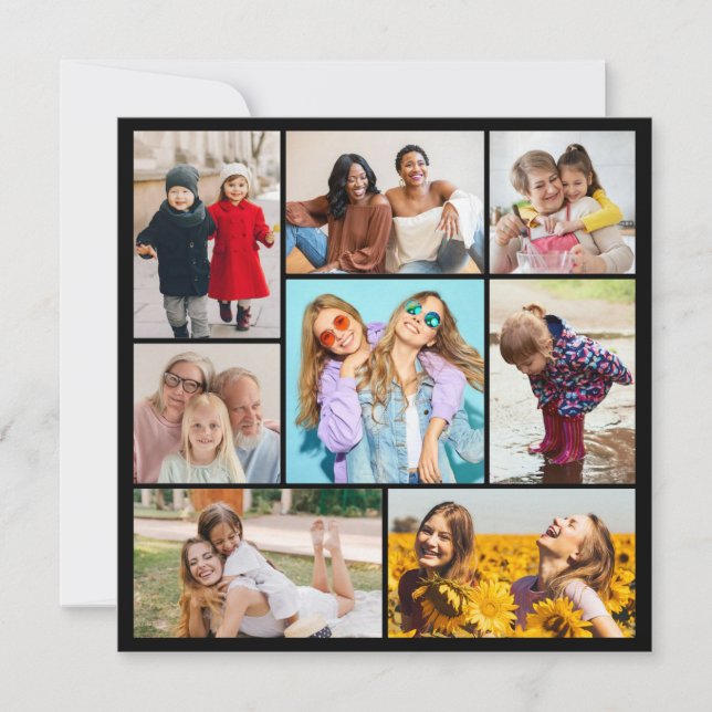 Invitación Crear su propio Collage de fotos 8 (Anverso)