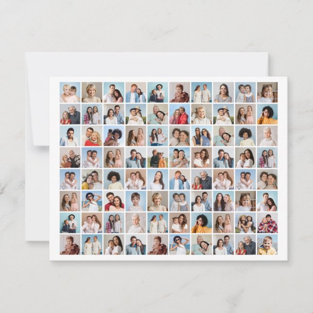 Invitación Crear su propio Collage de fotos 80 (Anverso)