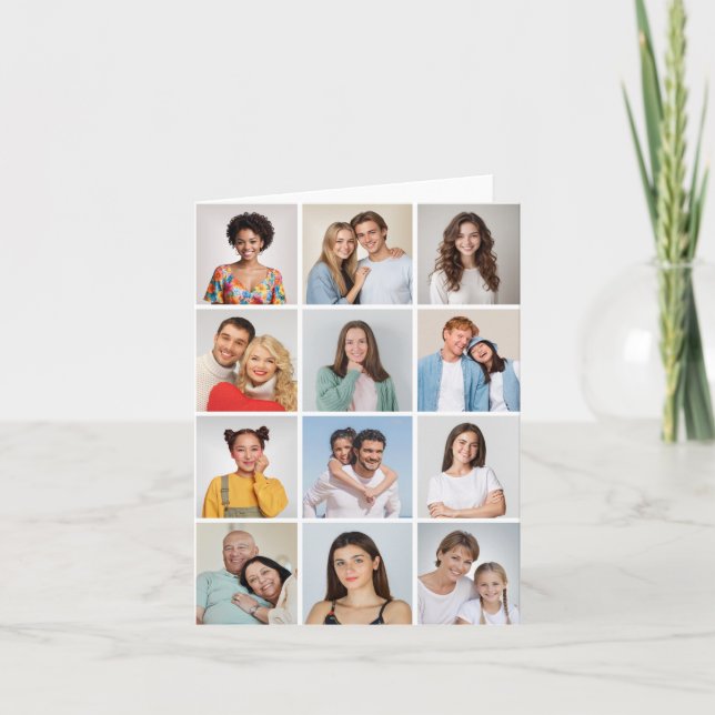 Invitación Crear su propio Collage de fotos de 12 (Anverso)