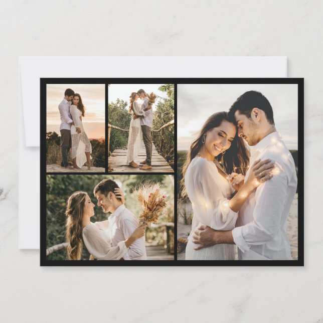 Invitación Crear su propio Collage de fotos de 4 (Anverso)