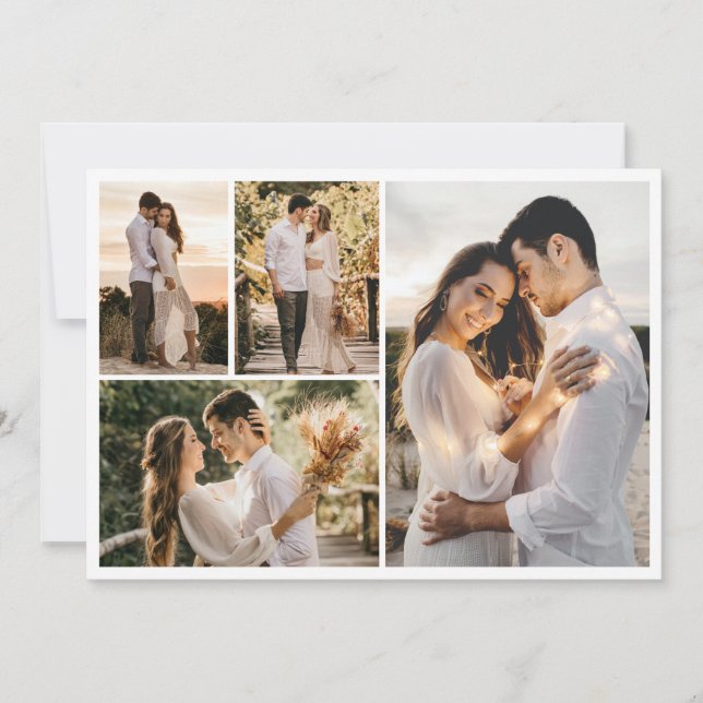 Invitación Crear su propio Collage de fotos de 4 (Anverso)