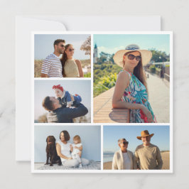 Invitación Crear su propio Collage de fotos de 5