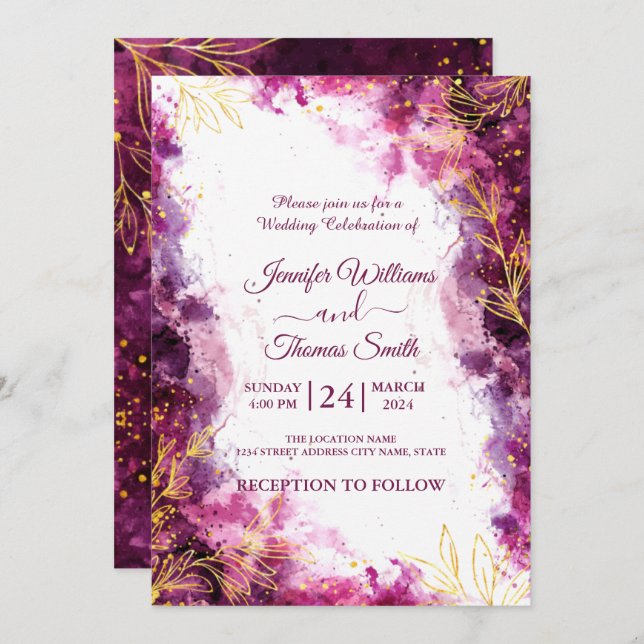 Invitación Crear su propio Personalizado Guardar el Boda de f (Anverso / Reverso)