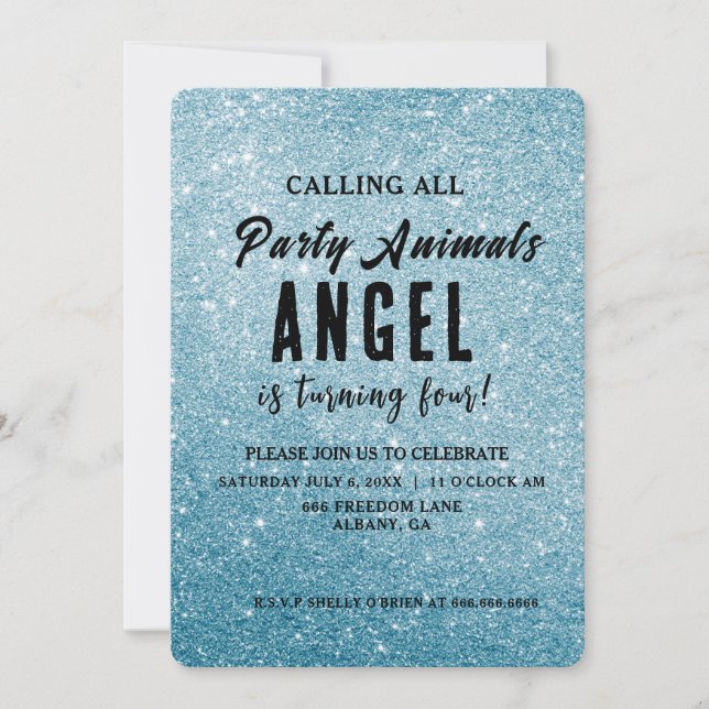 Invitación Crear su propio Purpurina personalizado (Anverso)