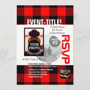 Invitación Crear sus propias 4 imágenes 12 líneas de texto Pe