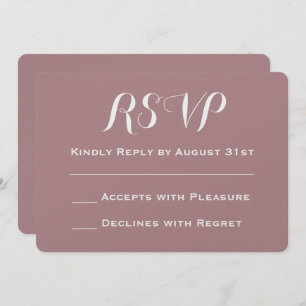 Invitación Crear tu propia boda Rosa polvorienta RSVP