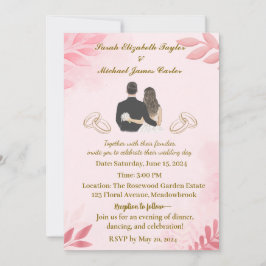 Invitación Crear un conservador memorable con este rosa elega