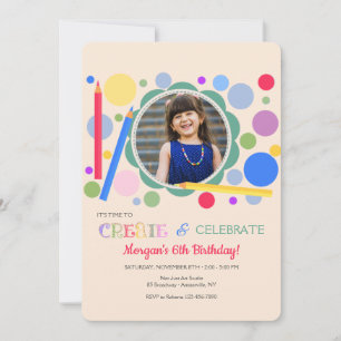 Invitación Crear y celebrar la fiesta de cumpleaños de la fot