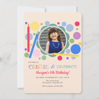 Invitación Crear y celebrar la fiesta de cumpleaños de la fot