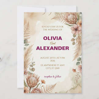 Invitación Create Your Own Bohemian Wedding Invitations