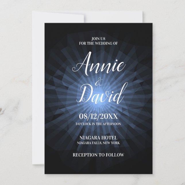 Invitación Create Your Own Polygon Sunburst Wedding (Anverso)