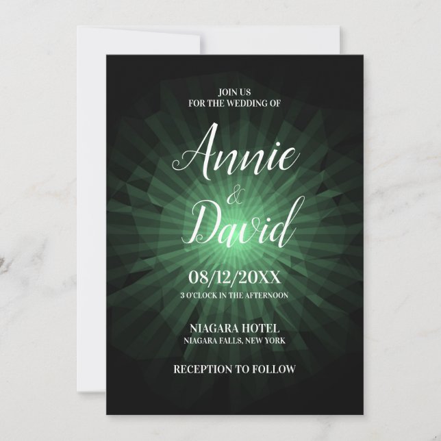 Invitación Create Your Own Polygon Sunburst Wedding (Anverso)