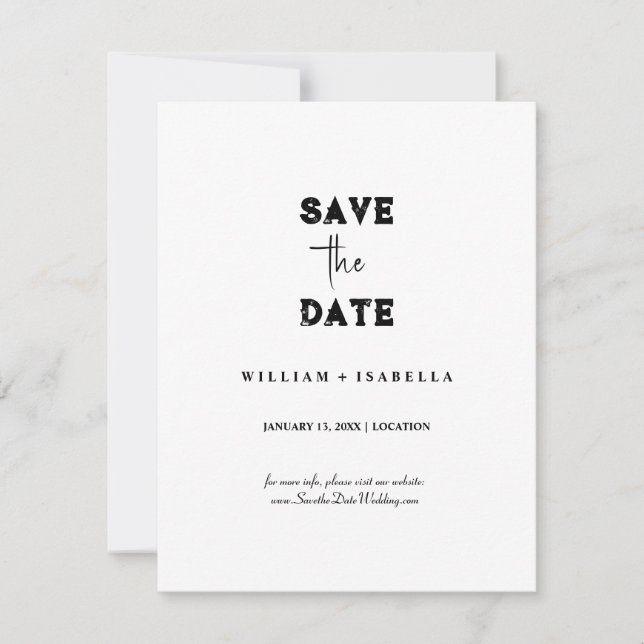 Invitación Create your own save the date cards (Anverso)