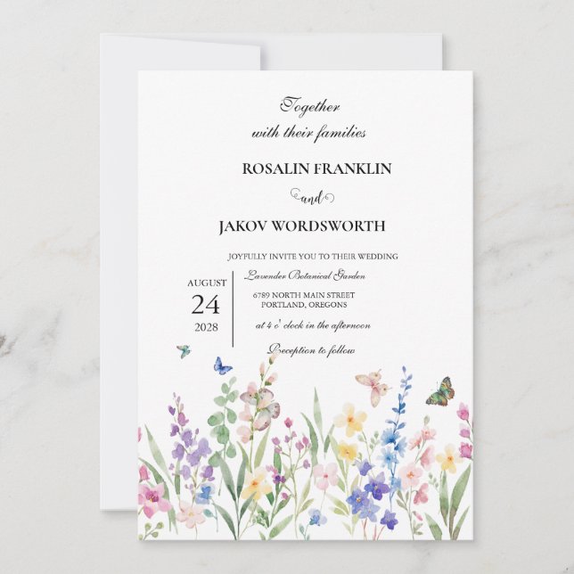 Invitación Create Your Own wedding Invitation card (Anverso)