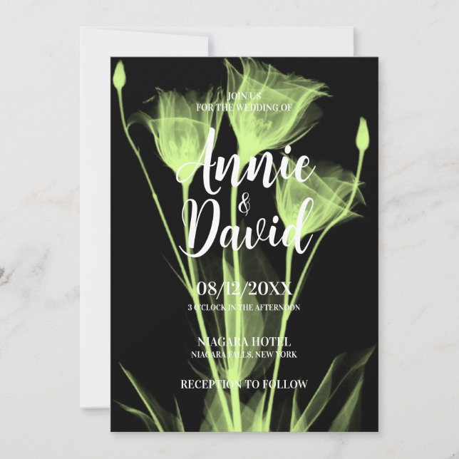 Invitación Create Your Own X-Ray Flower Trio Wedding (Anverso)