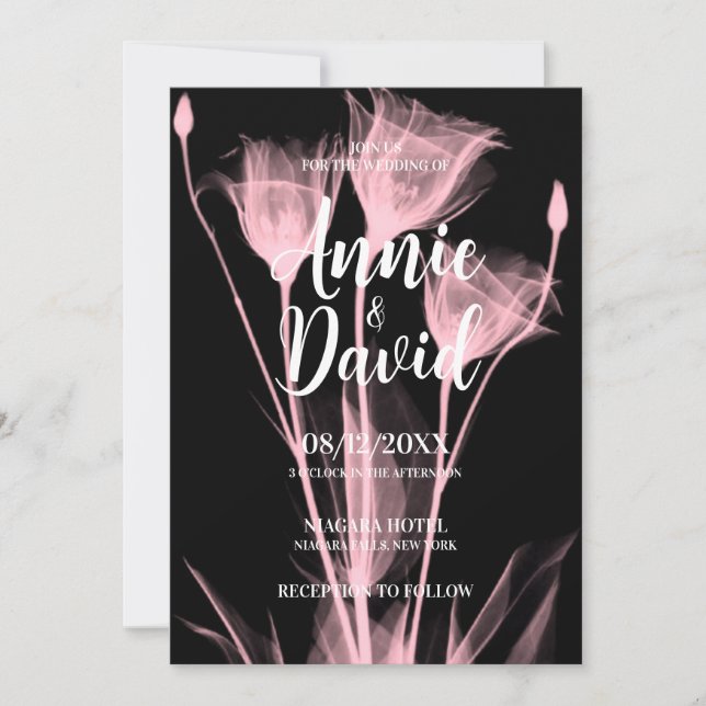 Invitación Create Your Own X-Ray Flower Trio Wedding (Anverso)
