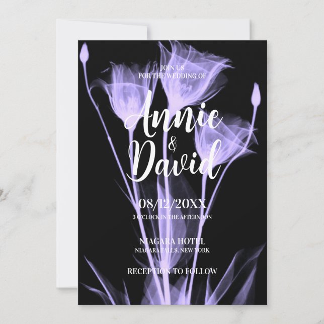 Invitación Create Your Own X-Ray Flower Trio Wedding (Anverso)