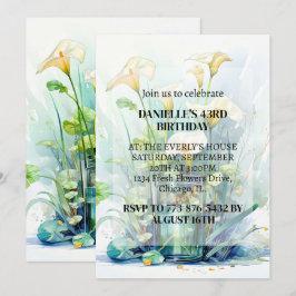 Invitación Creativa fiesta de cumpleaños de arte de flores de