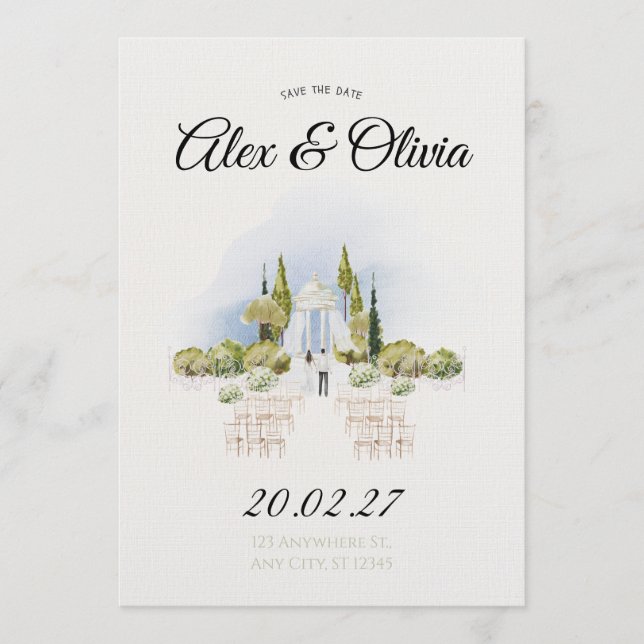 Invitación Creative Romantic Wedding Invitation – Personalize (Anverso)