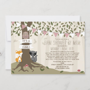Invitación Creatividad de Woodland Distancia Social Baby Show