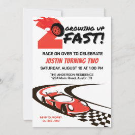 Invitación Crecer 2 Fiesta de Cumpleaños Rápido