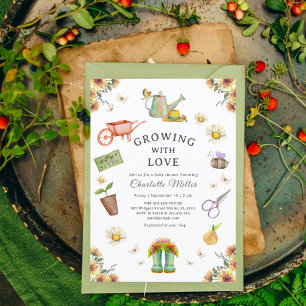 Invitación Crecer con el Baby Shower de Love Green