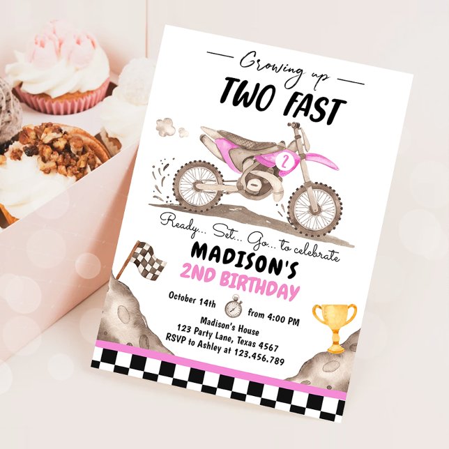 Invitación Crecer dos Chicas de ciclismo de suciedad rápida C (Subido por el creador)
