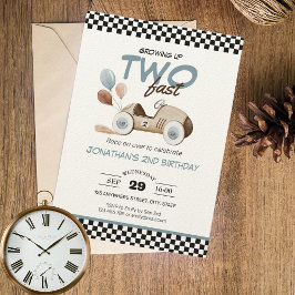 Invitación Crecer Dos Chicas Rápidamente Color De Vintage De