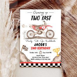 Invitación Crecer Dos Ciclistas De Suciedad Rápida