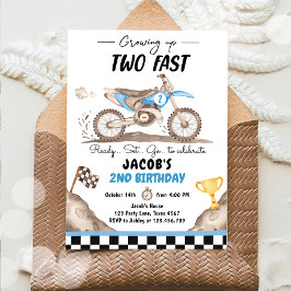 Invitación Crecer Dos Ciclistas De Suciedad Rápida