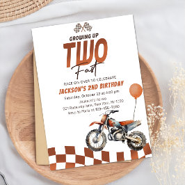 Invitación Crecer dos Naranjas rápidos en bicicleta sucia seg