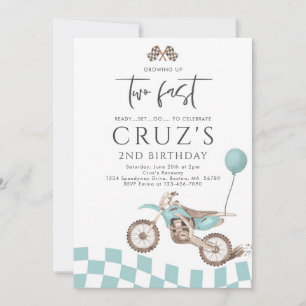 Invitación Crecer Dos Viajes Rápidos En Bicicleta Amarilla Cu