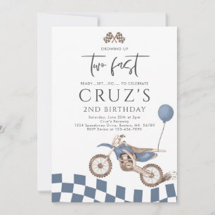 Invitación Crecer Dos Viajes Rápidos En Bicicleta Amarilla Cu