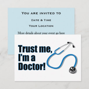 Invitación Créeme, soy un Médica de graduación