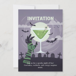 Invitación Creepe Eyeball Cocktail Party Card