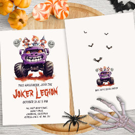 Invitación Creepe payaso Monster Crucero Niños Halloween