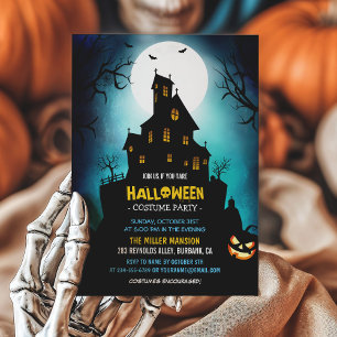 Invitación Creepe y atormentado partido de Halloween, asustad