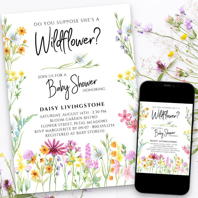 Invitación ¿Crees que es una Baby Shower de Flor Silvestre? (Subido por el creador)