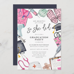 Invitación Creía Que Podía Enfermar La Fiesta De Graduación