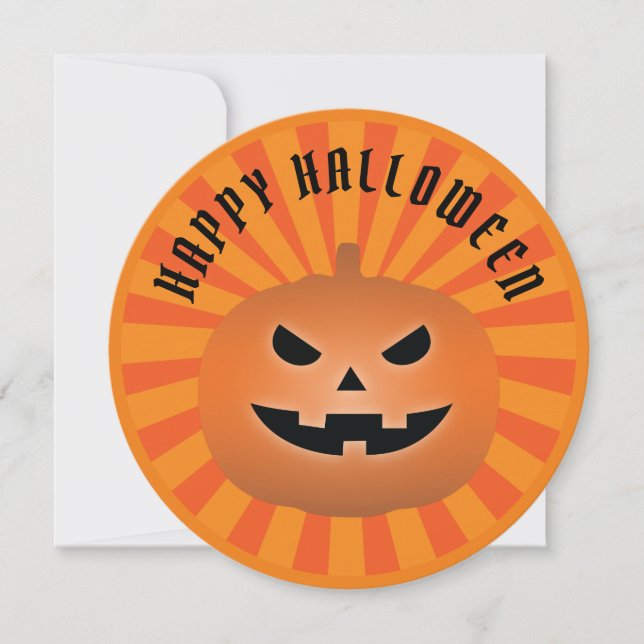 Invitación Creíble fiesta de Halloween de calabaza de Jack O  (Anverso)
