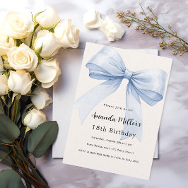Invitación Crema azul de color beige de lujo