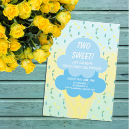 Invitación Crema de hielo 2º cumpleaños