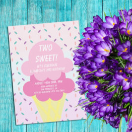 Invitación Crema de hielo 2º cumpleaños