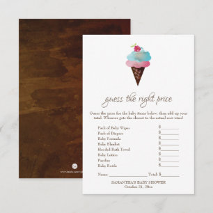 Invitación Crema de hielo adivina el juego del precio correct