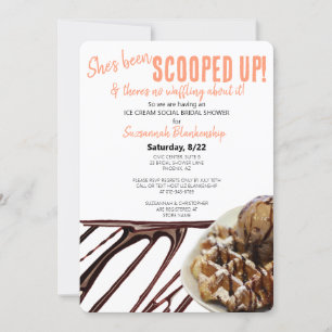Invitación Crema De Hielo De Chocolate En Ducha De Novias De