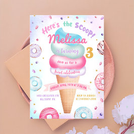 Invitación Crema de hielo no hace falta el cumpleaños de Scoo