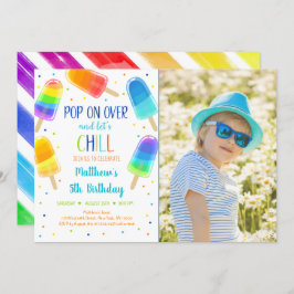 Invitación Crema De Hielo Popsicle En El Cumpleaños